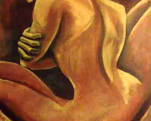 pintura mujer enamorada