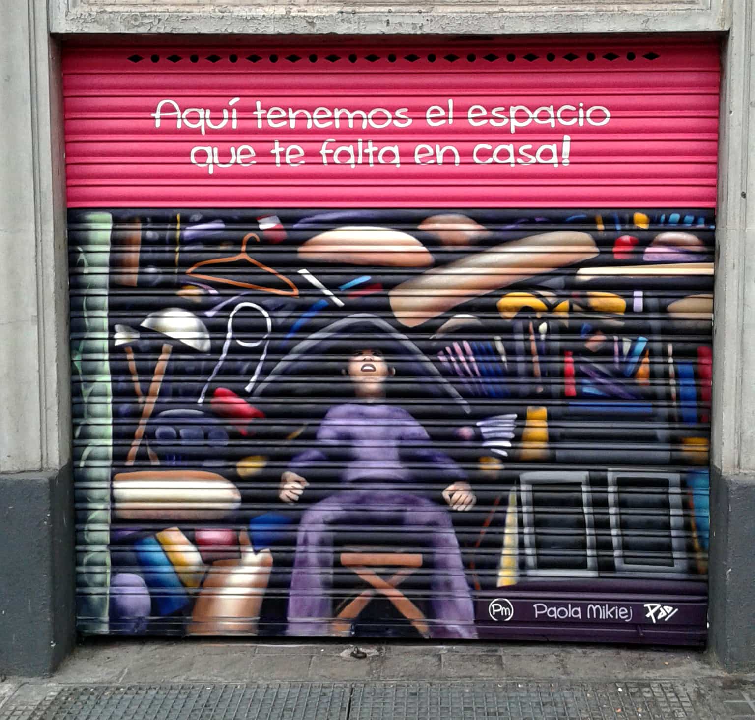 Persiana Pintada con Graffiti, Mister Traster Barcelona