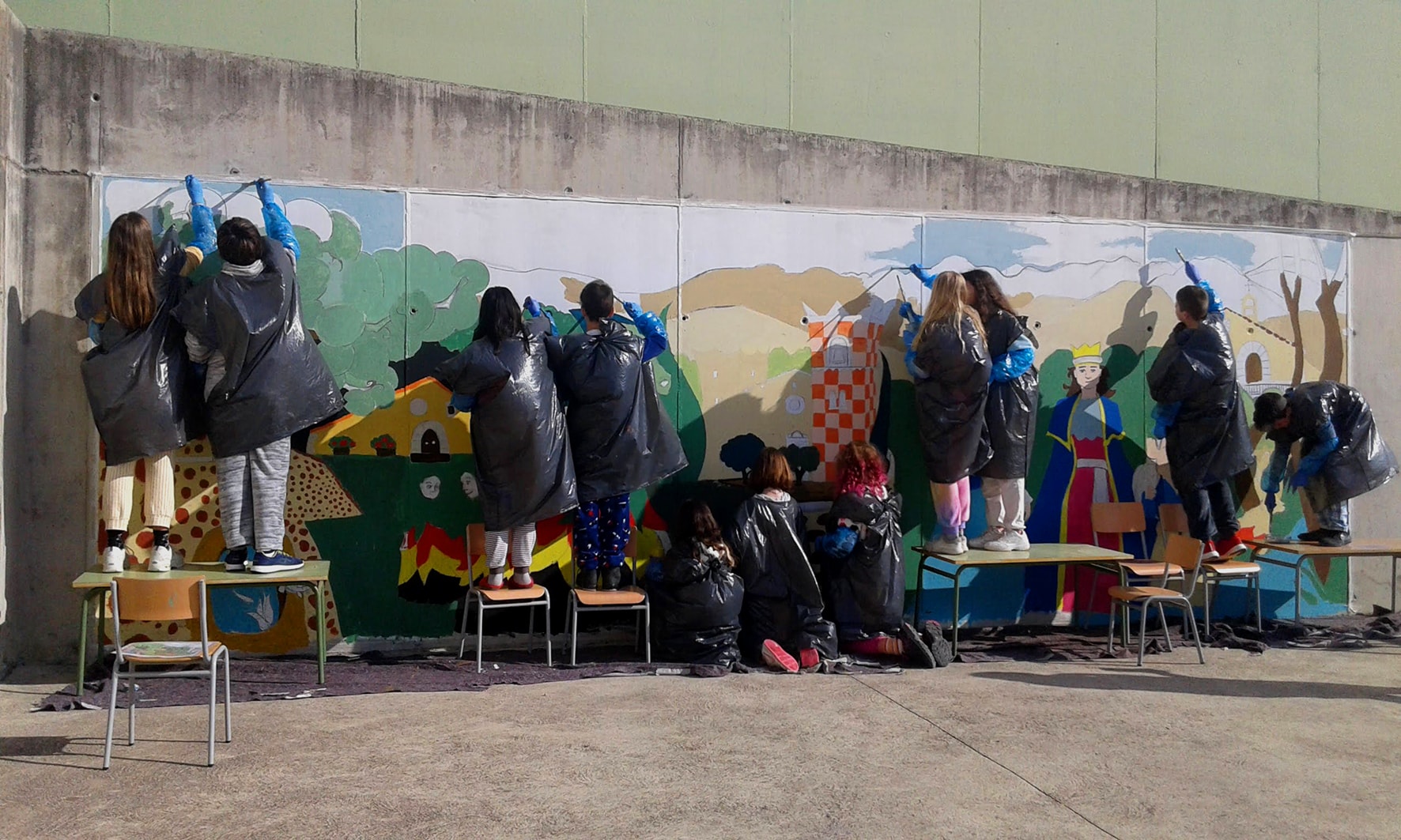 Taller de Pintura Mural en Escuela