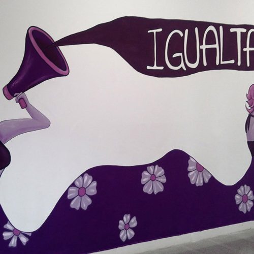 Pintura Mural para el Dia de la Dona en Instituto Marta Estrada