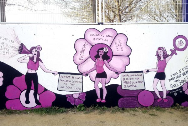 Taller de Pintura Mural Feminista en Instituto Vilamajor, Marzo 2021