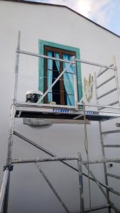 Trampantojo: Pintura Mural en patio de vivienda particular